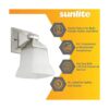 Sunlite 46061SU Lámpara de tocador cuadrada moderna de 5_4