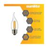 Sunlite 41519 Bombilla LED de filamento CA11 con punta de_3