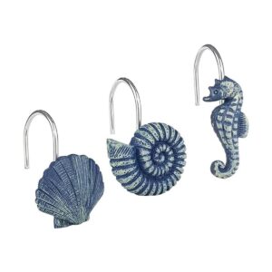 Sunlit Seashells Ganchos decorativos para cortina de_1