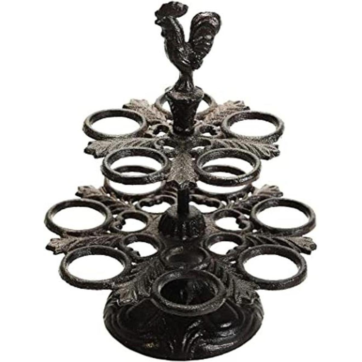 Sungmor Soporte de huevos de hierro fundido resistente