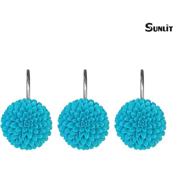 Sunlit Ganchos decorativos para cortina de ducha diseño_3