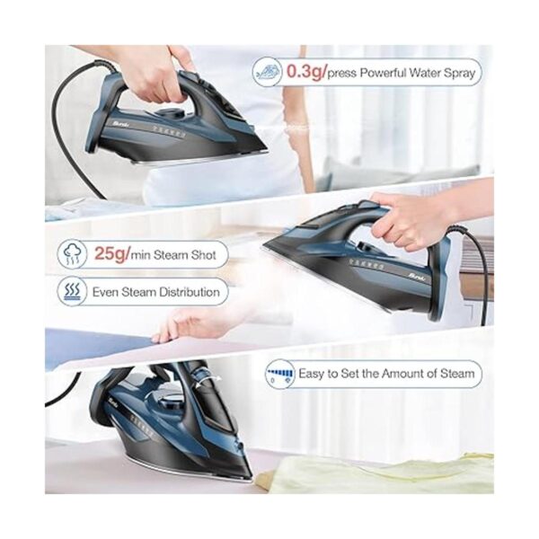 Sundu Plancha de vapor para ropa con suela recubierta de_5