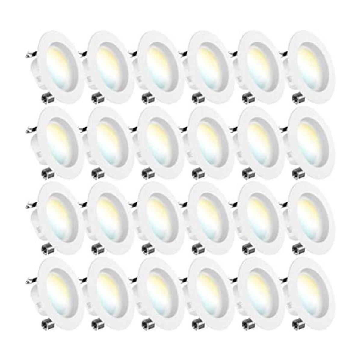 Sunco Lighting Paquete de 24 luces LED de 4 pulgadas