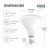 Sunco Lighting Paquete de 24 bombillas LED BR30 luces de_2