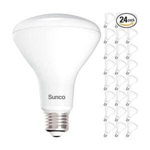 Sunco Lighting Paquete de 24 bombillas LED BR30 luces de_1
