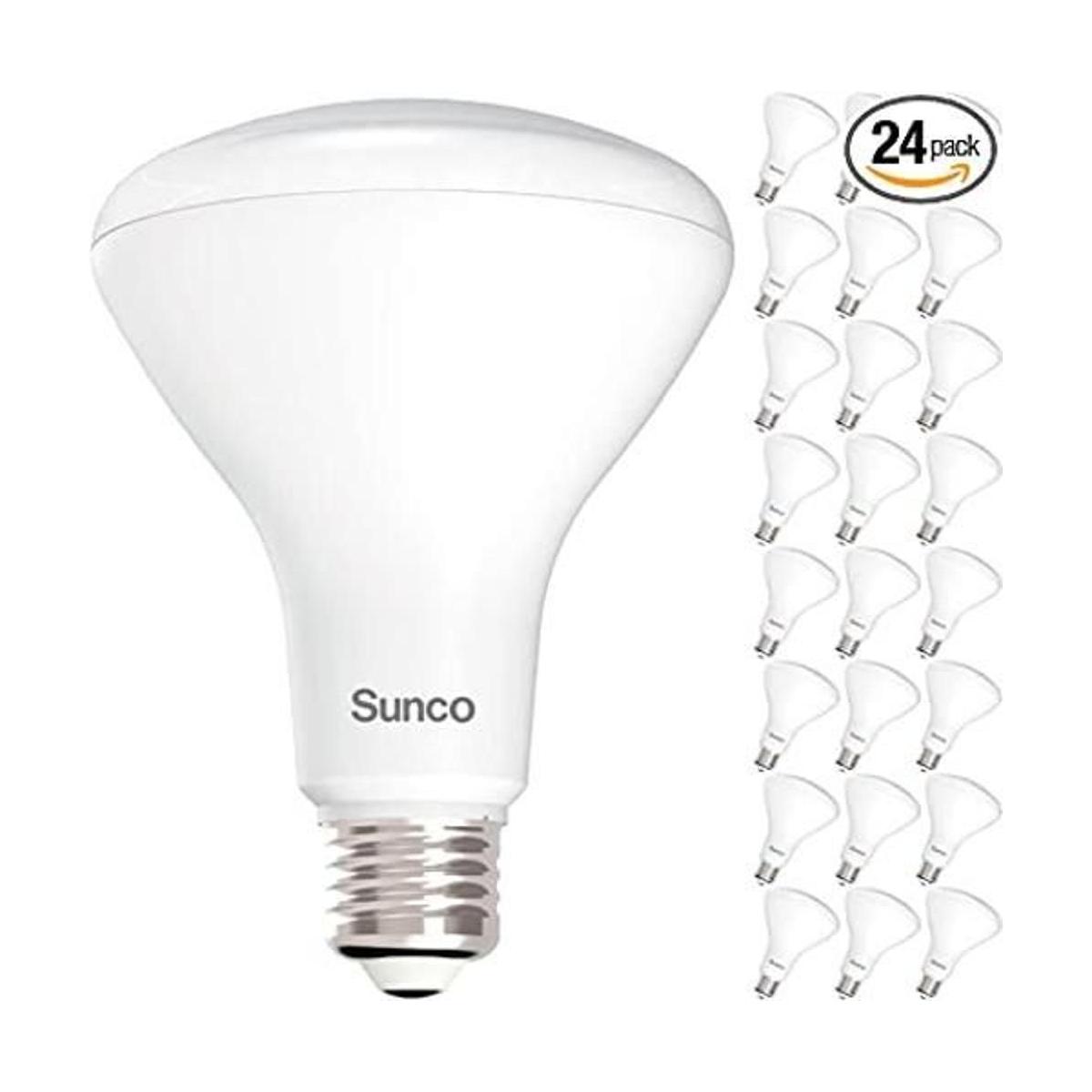 Sunco Lighting Paquete de 24 bombillas LED BR30 luces de