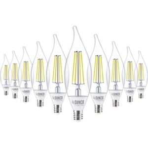 Sunco Lighting Paquete de 10 bombillas de candelabro del_1