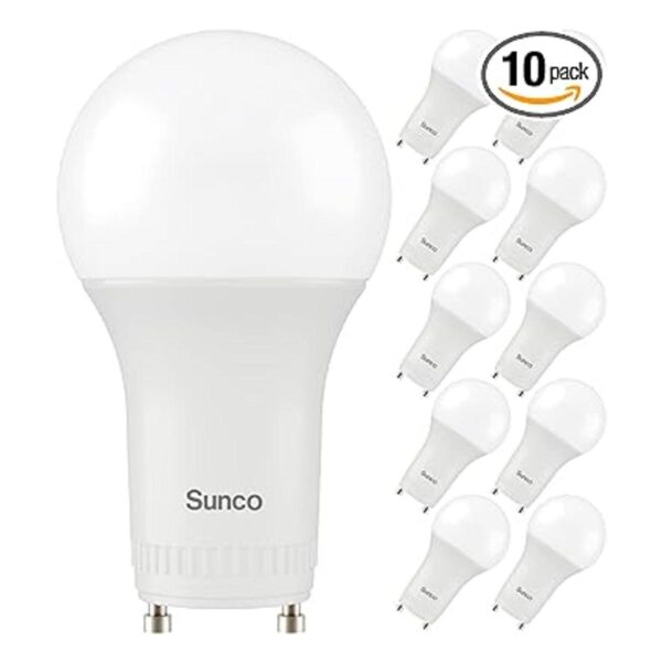Sunco Lighting Paquete de 10 bombillas LED GU24 de 2