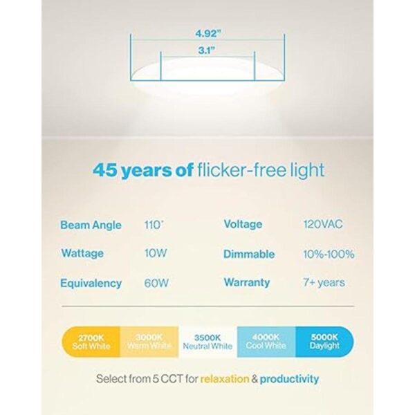 Sunco Lighting Paquete de 12 luces LED empotrables_5