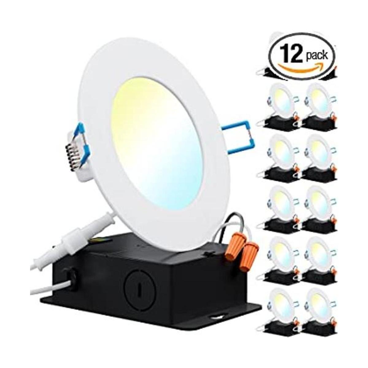 Sunco Lighting Paquete de 12 luces LED empotrables