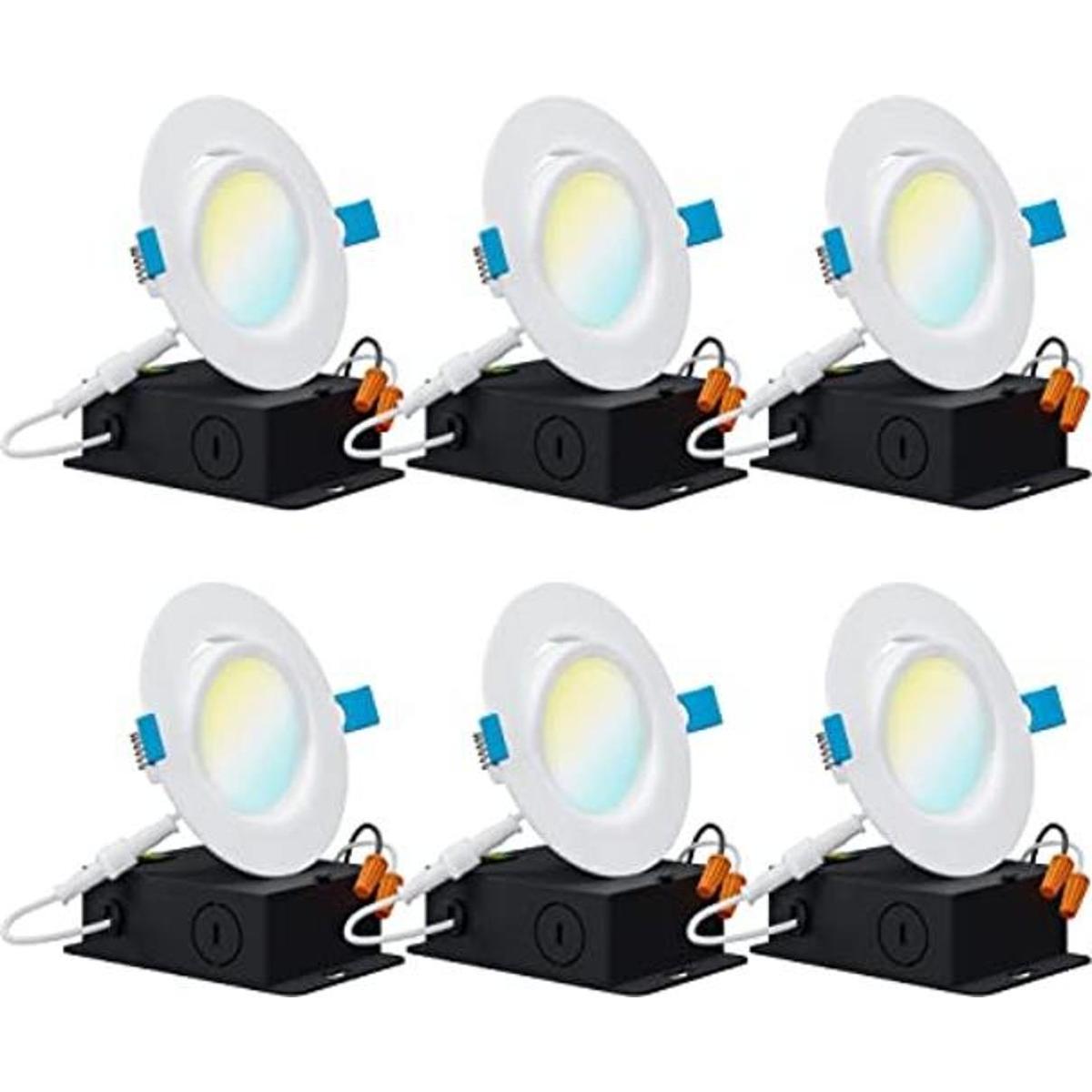 Sunco Lighting Luces LED empotradas sin lata de 4 pulgadas