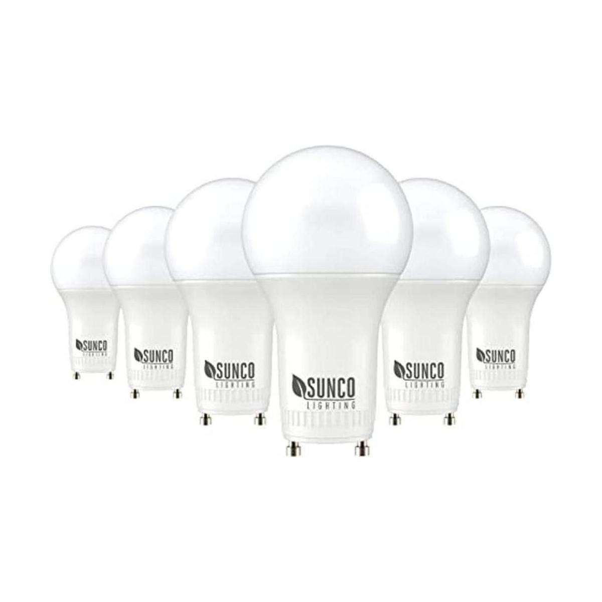 Sunco Lighting Bombilla LED GU24 de 2 clavijas A19 blanco