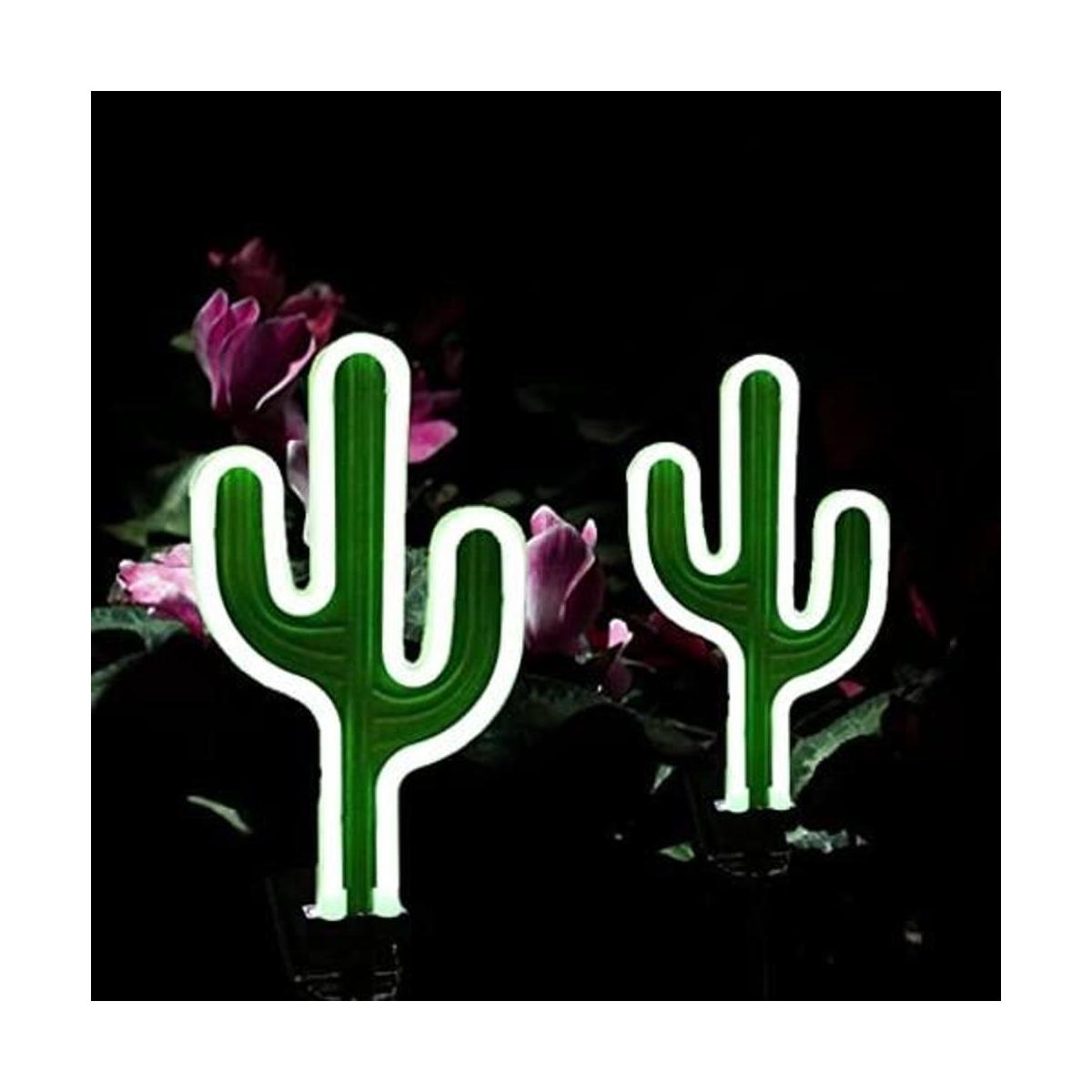 SunKite Cactus Luces solares de neón para exteriores