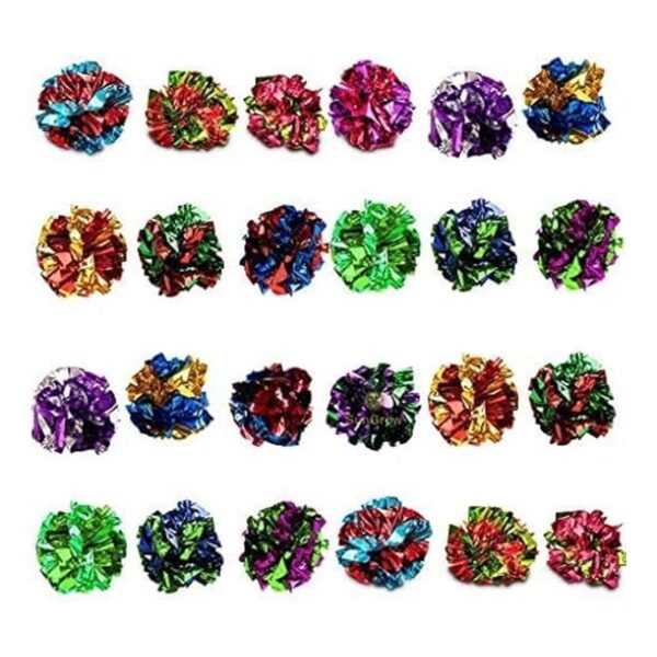 SunGrow 24 bolas arrugadas de Mylar de hurón juguetes