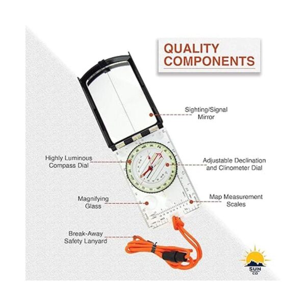 Sun Company ProSight Brújula de mapa con declinación