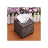 Sumnacon Elegante soporte para caja de pañuelos de piel