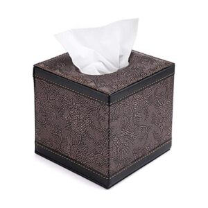 Sumnacon Elegante soporte para caja de pañuelos de piel