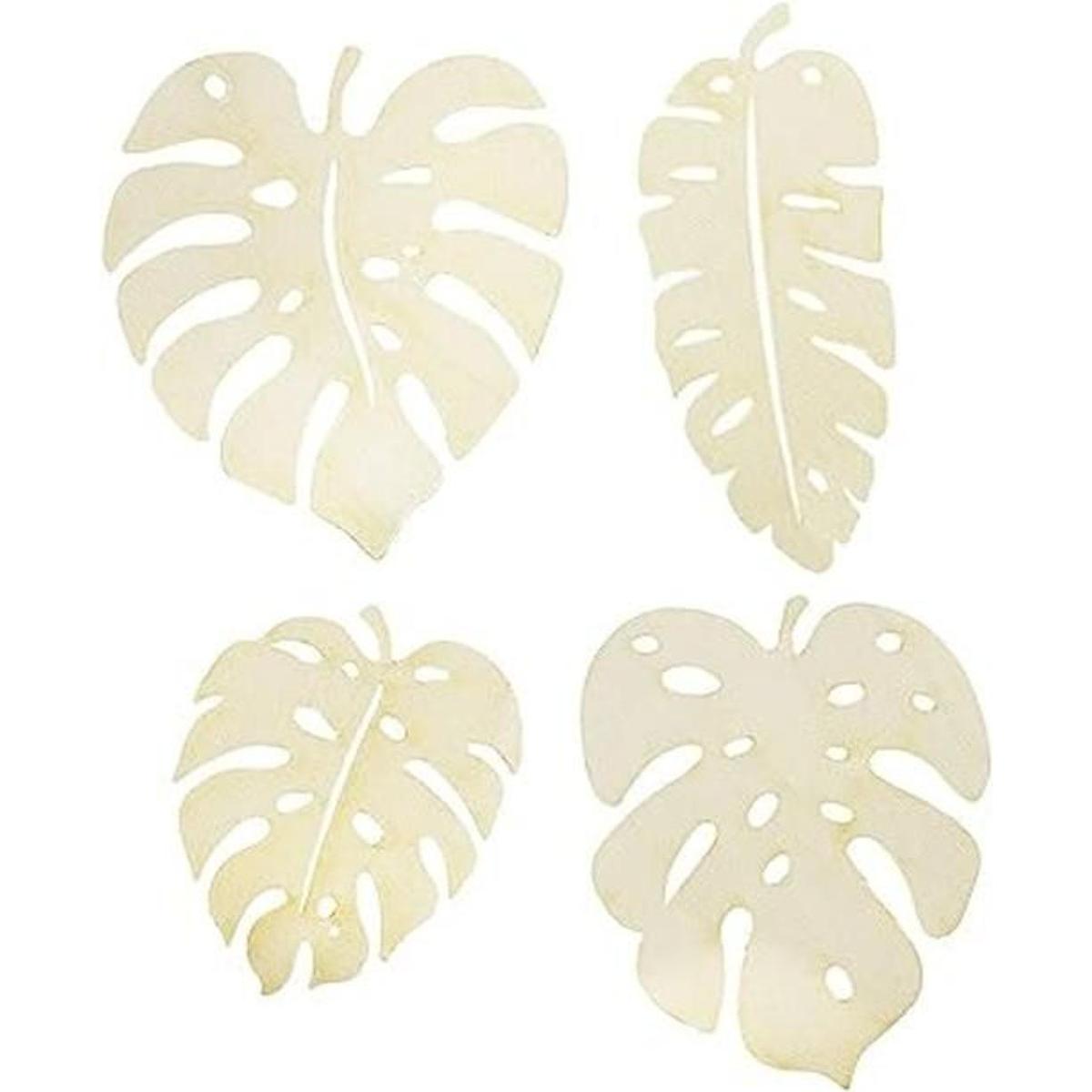 SummerRay 20 hojas de Monstera de madera corte láser