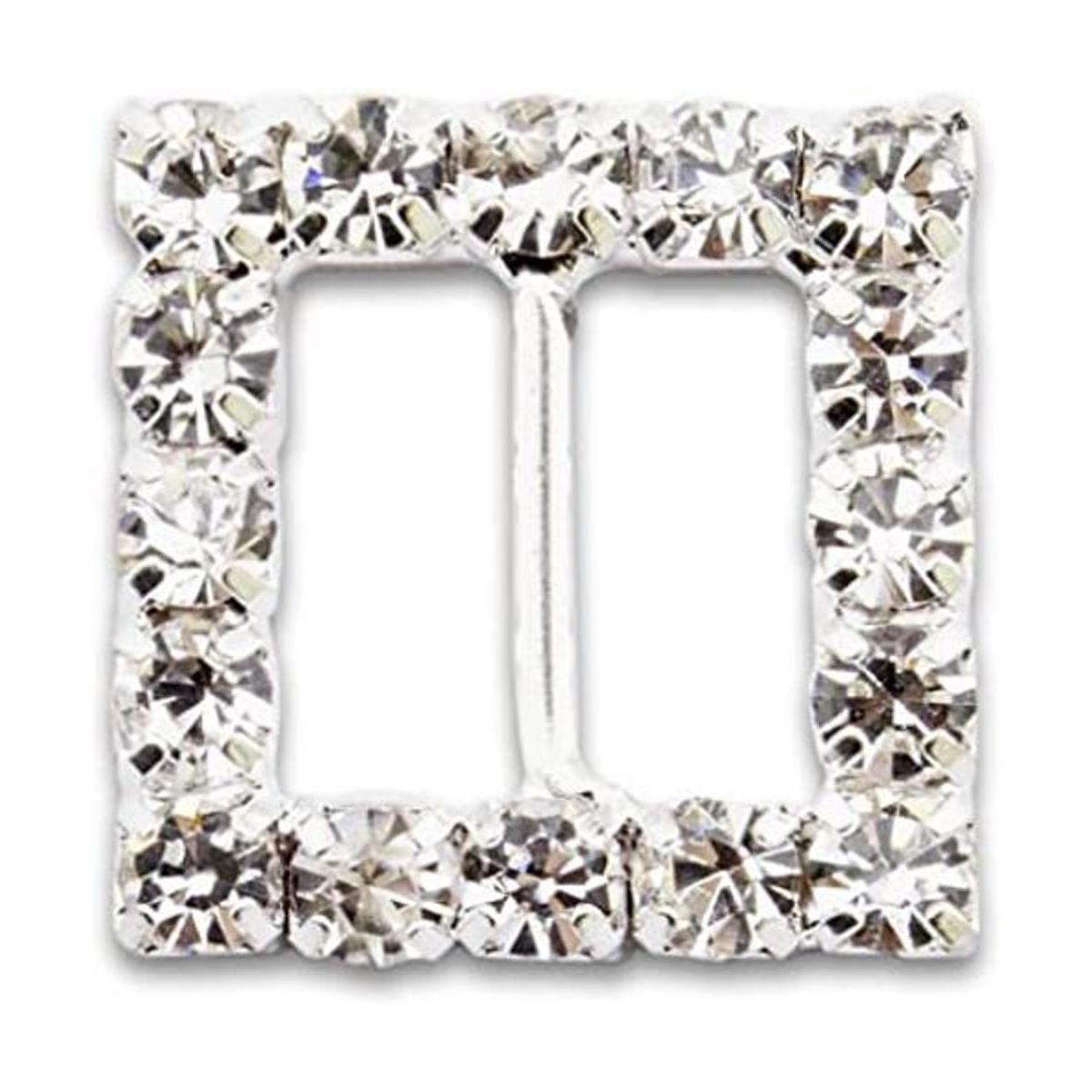 SummerRay 25 hebillas cuadradas con diamantes de