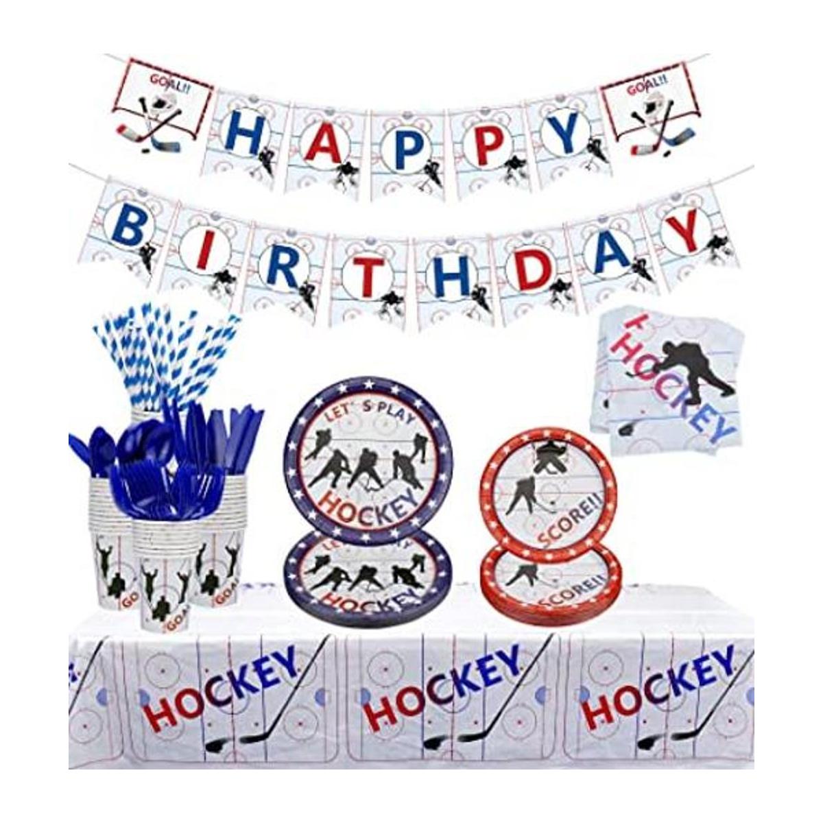 Suministros para fiestas de hockey. Paquete de fiesta
