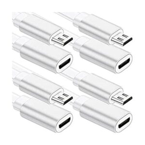 Sumind Paquete de 4 cables de extensión micro USB de 10