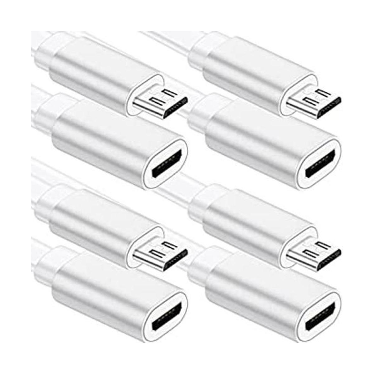 Sumind Paquete de 4 cables de extensión micro USB de 10