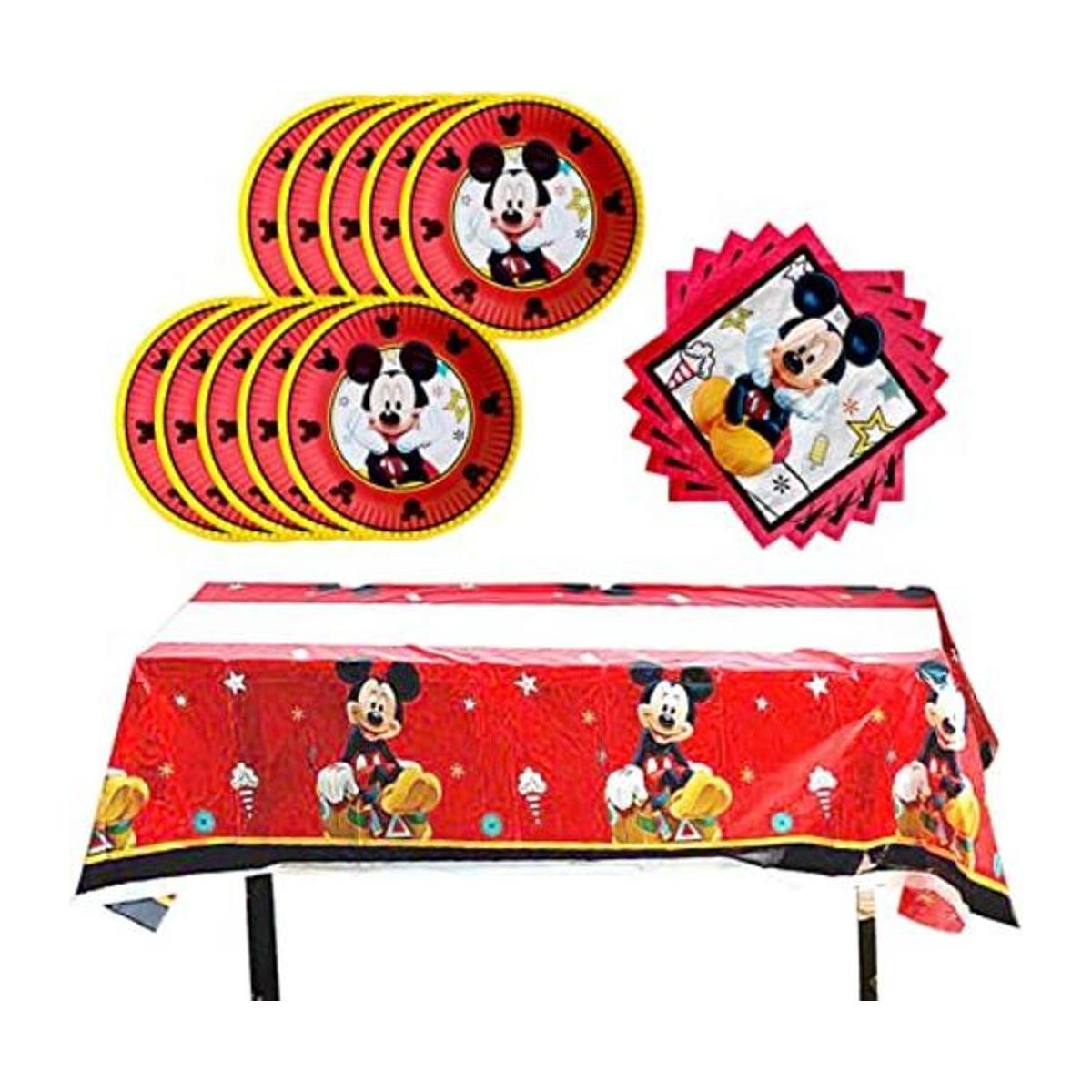 Suministros de fiesta de cumpleaños para Mickey Mouse
