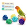 Sumind 80 bolas de ratán para pájaros juguetes de mimbre