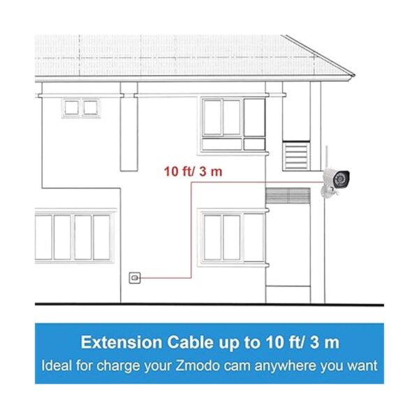 Sumind Paquete de 4 cables de extensión micro USB de 10