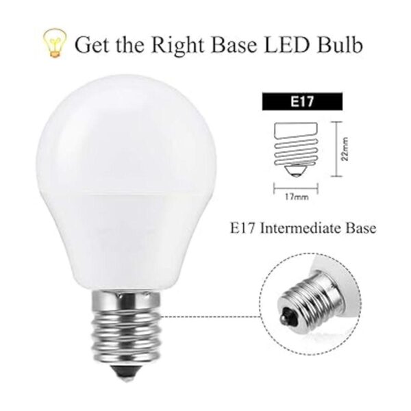 SumVibe Bombilla LED E17 equivalente a 5 W 50 W blanco_3