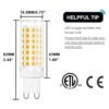 SumVibe Bombilla LED G9 de 6 W 60 W G9 540 lm luz_3