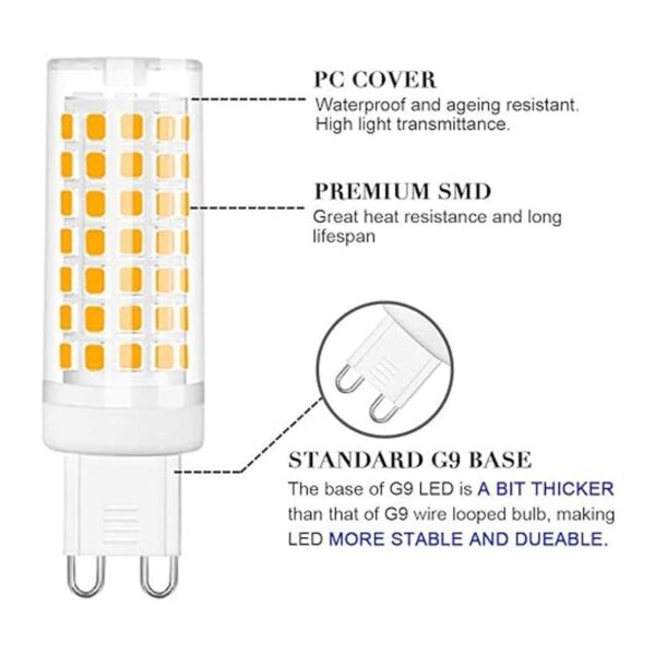 SumVibe Bombilla LED G9 de 6 W 60 W G9 540 lm luz_2