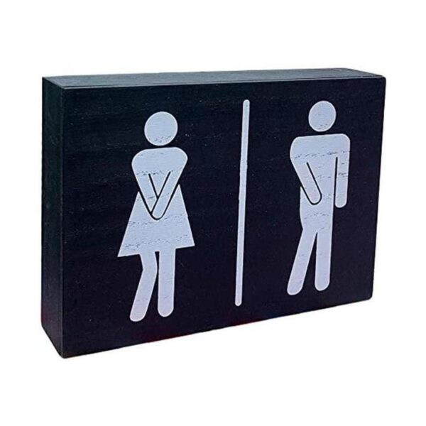 Sukha Home Letreros divertidos de baño bonito letrero