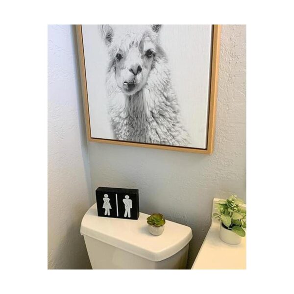Sukha Home Letreros divertidos de baño bonito letrero
