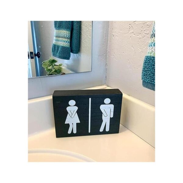 Sukha Home Letreros divertidos de baño bonito letrero
