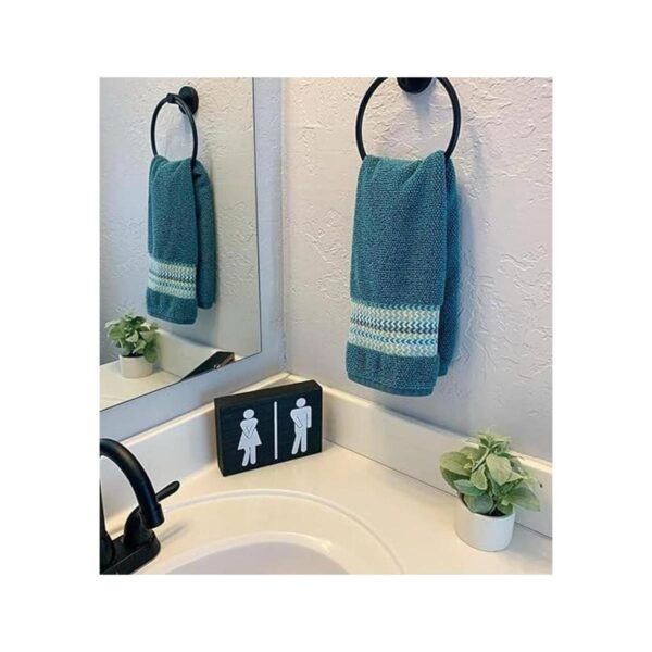 Sukha Home Letreros divertidos de baño bonito letrero