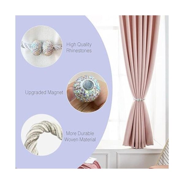 Sujetadores magnéticos brillantes para cortinas soportes
