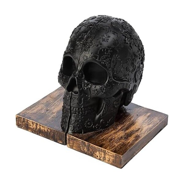 Sujetalibros de calavera góticos seres humanos de estilo