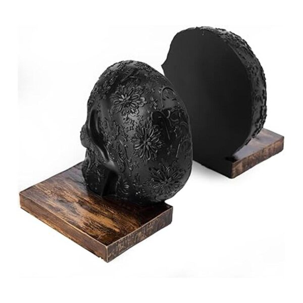 Sujetalibros de calavera góticos seres humanos de estilo