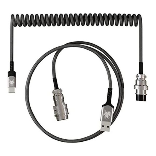 SubZERO Gaming Cable de teclado mecánico en espiral doble_1