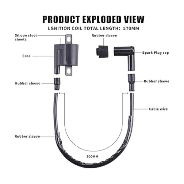 Stylemafia Bobina de encendido compatible con Yamaha PW 50_3