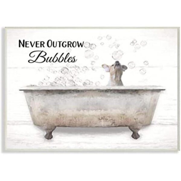 Stupell Industries Happiness is a Bubble Bath Dog in Tub_1