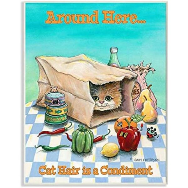 Stupell Industries Cat Hair is A Condiment Divertido_1