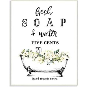 Stupell Industries Bañera de baño con agua y jabón fresco_1