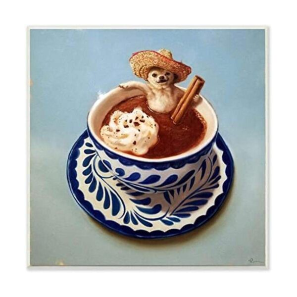 Stupell Industries Chihuahua Hot Chocolate Pet Humor Café_1
