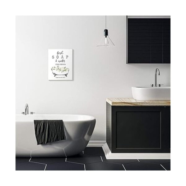 Stupell Industries Bañera de baño con agua y jabón fresco_2