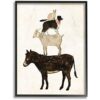 Stupell Industries Burro perro y gato Barnyard Friends_1