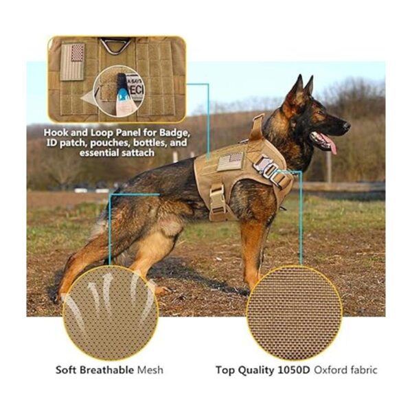Stpiatue Chaleco táctico para perro arnés a prueba de_2