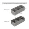 StorageWorks Cestas de mimbre de 3 secciones para
