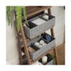 StorageWorks Cestas de mimbre de 3 secciones para